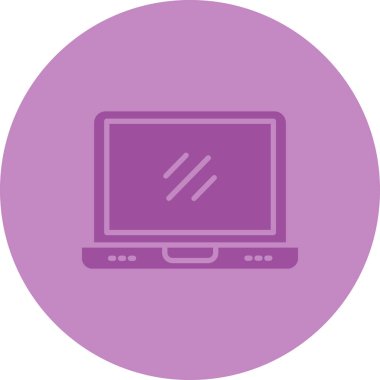 Laptop modern simgesinin vektör illüstrasyonu