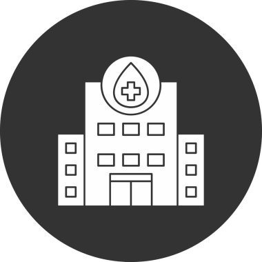 Hastane simgesinin vektör illüstrasyonu