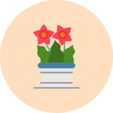 Çiçek. Web simgesi basit illüstrasyon