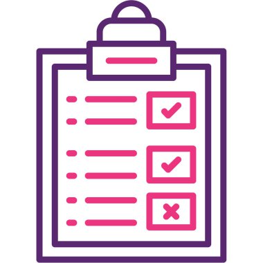 Kontrol listesi simgesi vektör illüstrasyonu