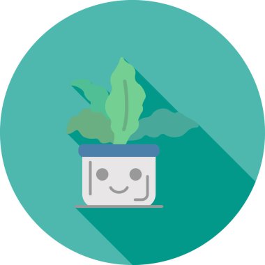 Bir bitki simgesinin vektör illüstrasyonu