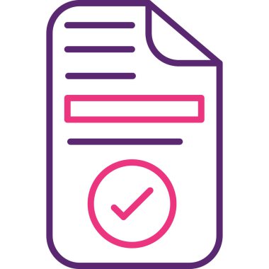 Kontrol listesi simgesi vektör illüstrasyonu