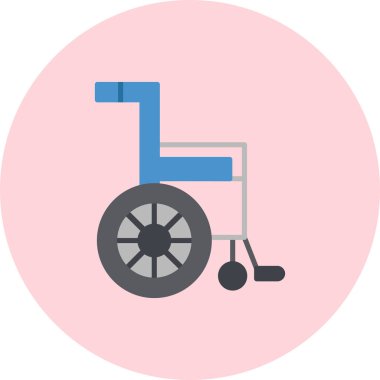 tekerlek arabası düz vektör simgesi