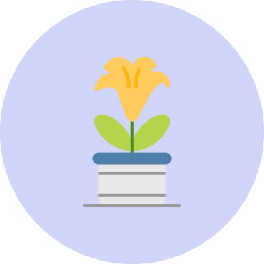 Çiçek simgesinin vektör illüstrasyonu