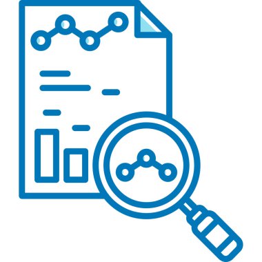 Kontrol listesi simgesi vektör illüstrasyonlu büyüteç