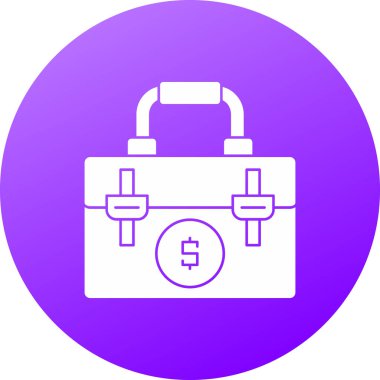 Çanta. Web simgesi basit illüstrasyon