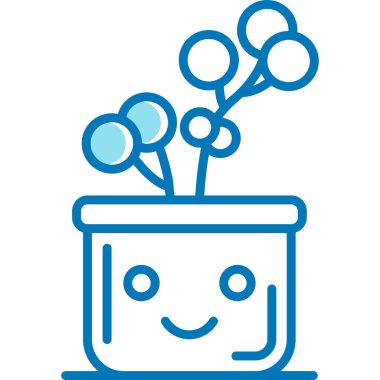 Bir pot simgesinin vektör illüstrasyonu