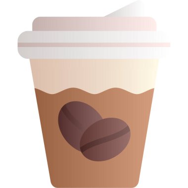 Kahve fincanı ve içecek vektör çizimi.