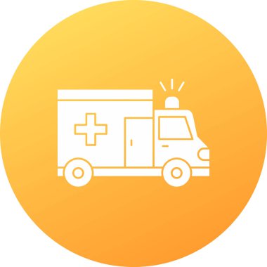 ambülans glifinin renk vektör deseni