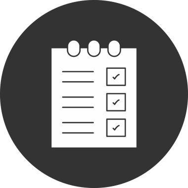 Kontrol listesi vektör çizgisi simgesi