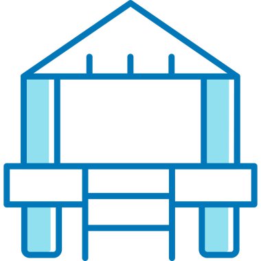 Bina. Web simgesi basit illüstrasyon