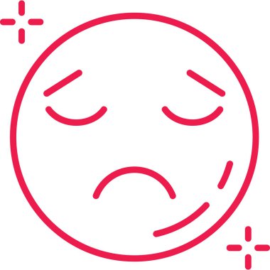 Üzücü. Web simgesi basit illüstrasyon