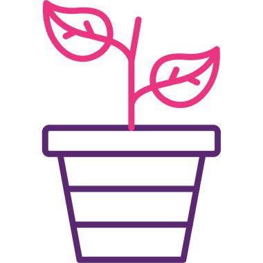 Bir bitki simgesinin vektör illüstrasyonu