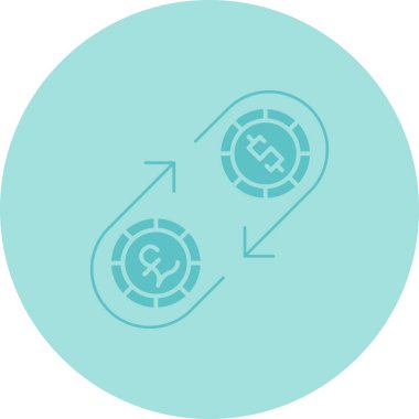 Benzersiz para vektör simgesi