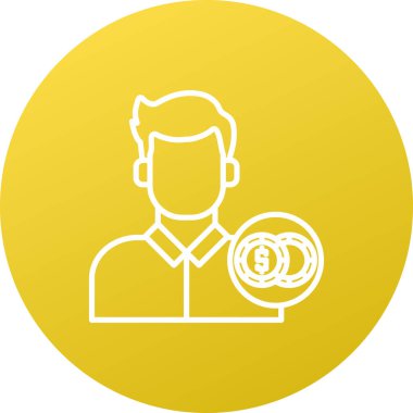 İş ve finans simgesinin vektör illüstrasyonu