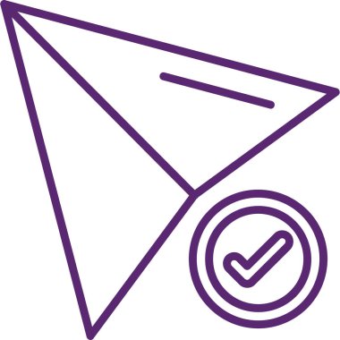 ok simgesinin vektör illüstrasyonu