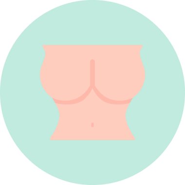 Düz göğüslü göğüs simgesi