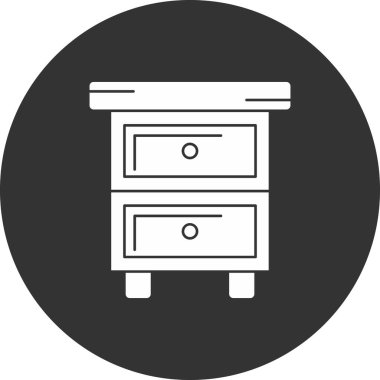 Kabine ikonu vektör illüstrasyonu