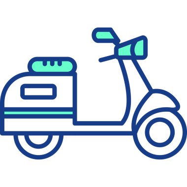 Motosiklet web simgesi vektör illüstrasyonu