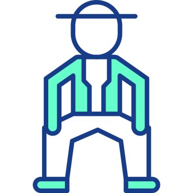 Beyzbol şapkalı adam. vektör illüstrasyonu