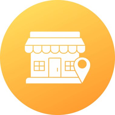 Mağaza. Web simgesi basit illüstrasyon