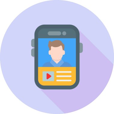 Video seslenmek kutsal kişilerin resmi, vektör çizim