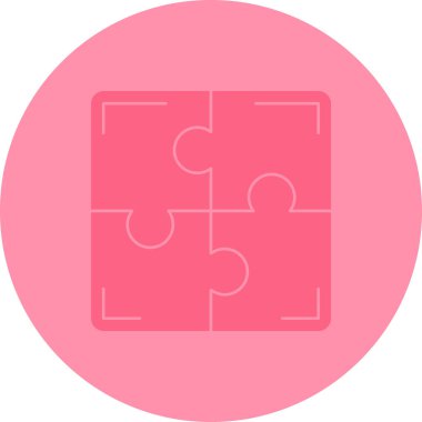 Yapboz simgesi, basit illüstrasyon