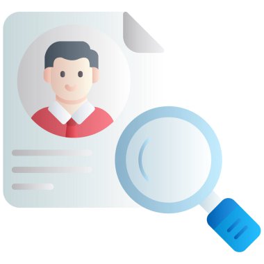 Büyüteci ve kağıdı olan bir adam.