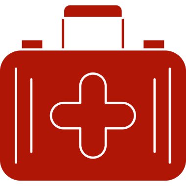 İlk yardım kiti sağlık kiti simgesi ana hat biçiminde