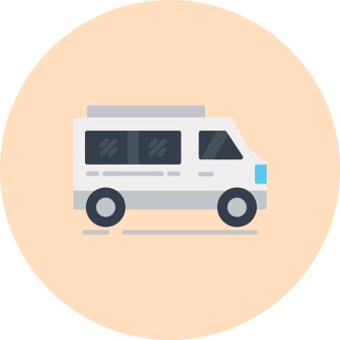 Otobüs. Web simgesi basit illüstrasyon