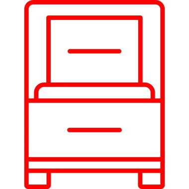 Otelde. Web simgesi basit illüstrasyon