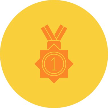 Madalya ikon vektör illüstrasyonu