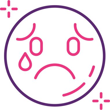 İçi doldurulmuş emojili simge simgesi - özet biçimi