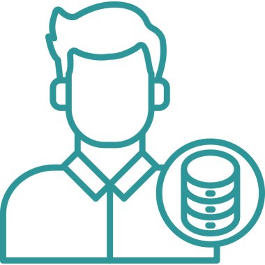 Mikrofon ikonlu Avatar Adam. vektör illüstrasyonu