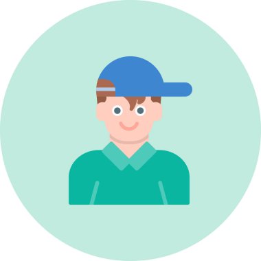 Çizgi film simgesinin vektör çizimi