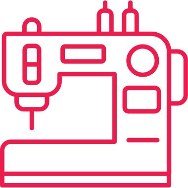 Dikiş Makinesinin Vektör İllüstrasyonu