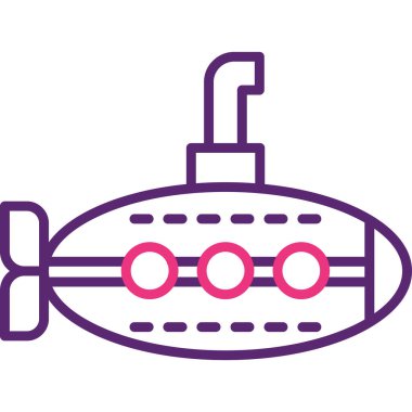 Denizaltı simge vektör çizim