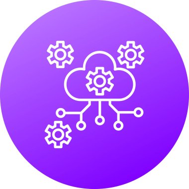 Bulut simgesinin vektör illüstrasyonu