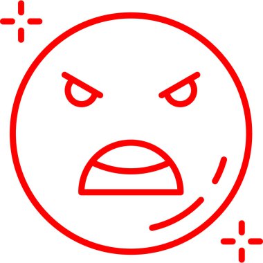 kızgın ifade simgesi vektör illüstrasyonu