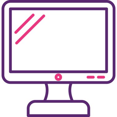 Bilgisayar ekranı. Web simgesi basit tasarım