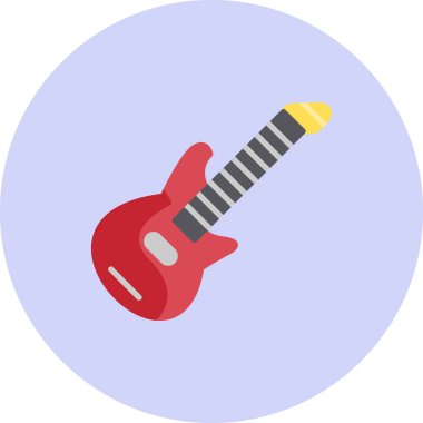 elektro gitar simge vektör çizim