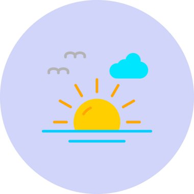 Hava durumu. Web simgesi basit illüstrasyon