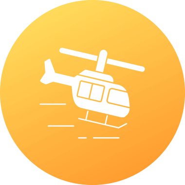 Helikopter. Web simgesi basit illüstrasyon