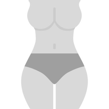 Bir kadın vücut simgesinin vektör illüstrasyonu