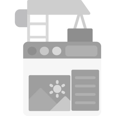 Tek bir izole simgenin vektör illüstrasyonu