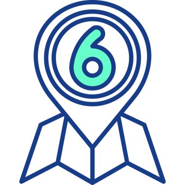 Madalya ikon vektör illüstrasyonu