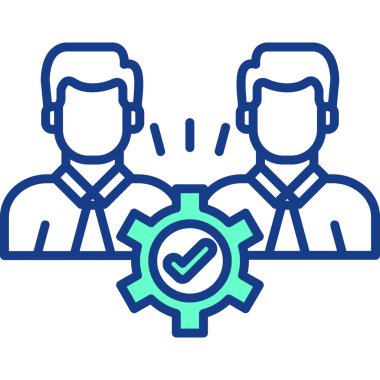 iş yönetimi simgesi, vektör illüstrasyonu