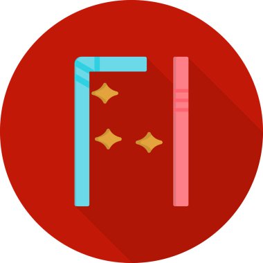 Beyaz arkaplanı olan kırmızı ve mavi renk simgesinin vektör çizimi