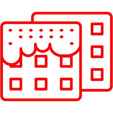 Takvim simgesinin vektör illüstrasyonu