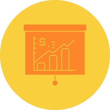 İş ve finans simgesinin vektör illüstrasyonu
